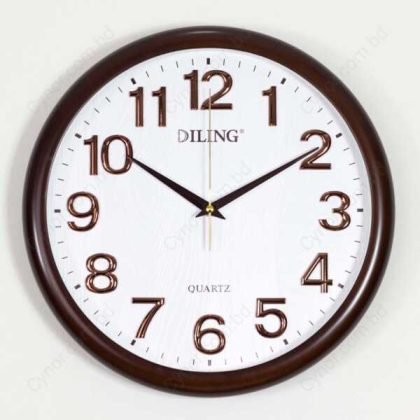 Luxury black bezel and white face wall clock